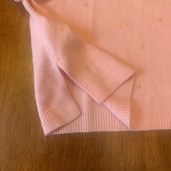 Quacker Factory NWT Sweater Light Pink Iridescent Sequins Mock Turtleneck Soft - Picture 6 of 9